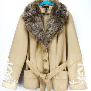 INC International Concepts Fur Jacket Size L